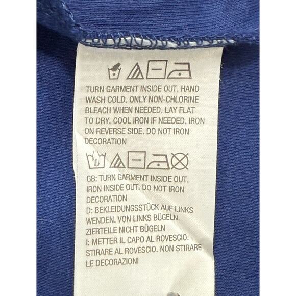 Quacker Factory Fall Autumn Sequin Embroidered Pumpkin Blue Top Sz L Cuff Sleeve - Picture 6 of 7